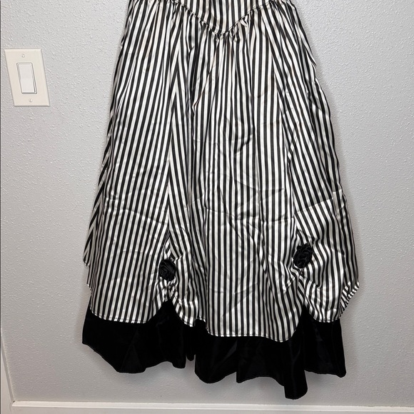 Gunne Sax By Jessica McClintock Vtg 70's Stripe Whimsygoth Maxi Dress Size 5 - Picture 6 of 13